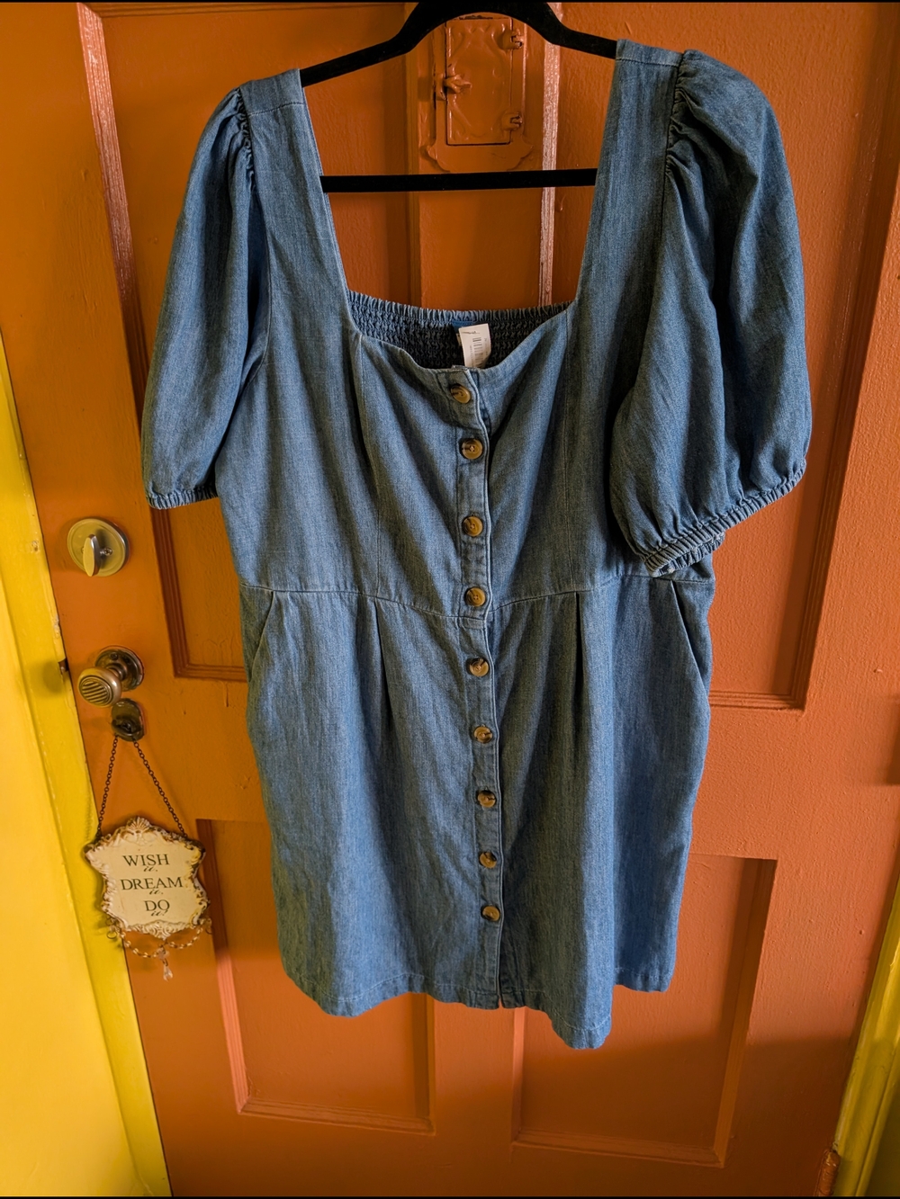 Old Navy Blue Denim Button-Front Dress